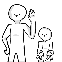 [LINEスタンプ] ホワイトマンの親子