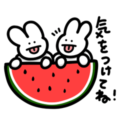 [LINEスタンプ] 毎日使える！夏のうさペロ