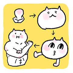 [LINEスタンプ] もちねこ進化スタンプ