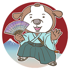 [LINEスタンプ] 犬のお侍さん 其の壱