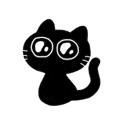 [LINEスタンプ] 黒ねこ★くーちゃんの日常（修正版）