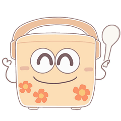 [LINEスタンプ] 花柄の炊飯器