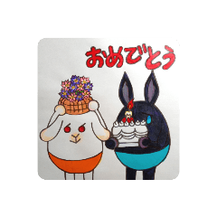 [LINEスタンプ] タマゴからパンツのウサギ