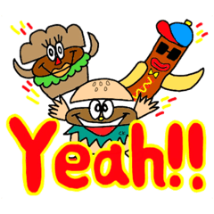 [LINEスタンプ] Yeah！！HamburgeR！！