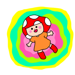 [LINEスタンプ] きのこちゃんの日常です