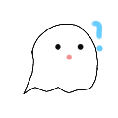 [LINEスタンプ] 白と黒のおばけ