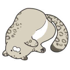 [LINEスタンプ] もっちりだらりのユキヒョウくんせかんど！