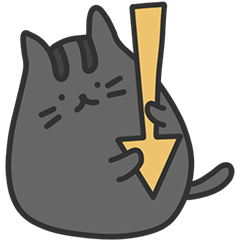 [LINEスタンプ] 今日もチャコール猫