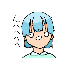 [LINEスタンプ] まぬけ顔の女の子1