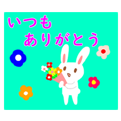 [LINEスタンプ] うさぎと鳥とねこのスタンプ