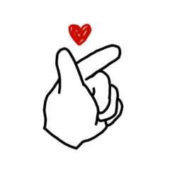 [LINEスタンプ] Simple hand sign stamp！！