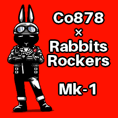 [LINEスタンプ] Co878 Rabbits Rockers Mk-1