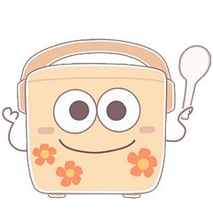 [LINEスタンプ] 花柄の炊飯器 (修正版)