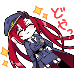 [LINEスタンプ] 毎日使えるかわいい軍服女の子の画像（メイン）