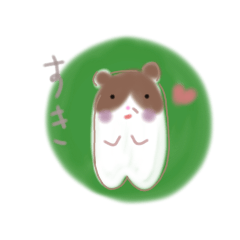 [LINEスタンプ] かわいいおばさんハムスター