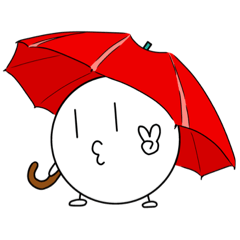 [LINEスタンプ] しらたまの梅雨。