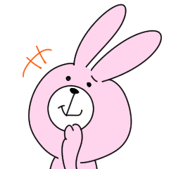 [LINEスタンプ] ピンクいうさぎさん