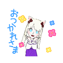 [LINEスタンプ] ねこみみ巫女ちゃん