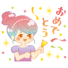 [LINEスタンプ] 毎日使いやすい女の子の日常