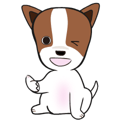 [LINEスタンプ] ジャックラッセルテリア きなこ アニメ