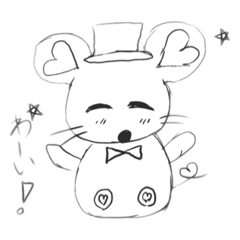 [LINEスタンプ] ちゅる【白黒ver.】