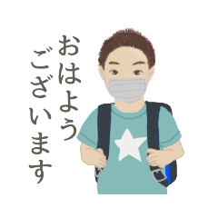 [LINEスタンプ] 髪の毛フサフサな男の子