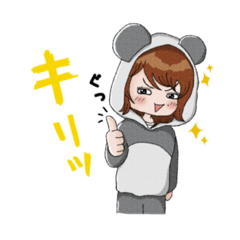 [LINEスタンプ] パンダなお姉さん