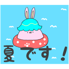 [LINEスタンプ] うさクラちゃんの夏 自分用