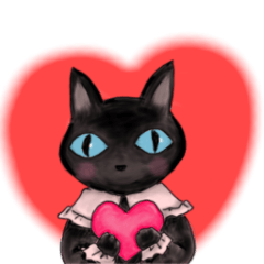 [LINEスタンプ] レトロ黒猫の日々