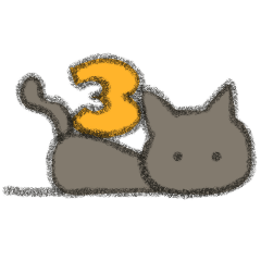 [LINEスタンプ] ちっちゃ3（黒ねこver.）