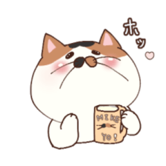 [LINEスタンプ] 「女の子と猫2」三毛猫