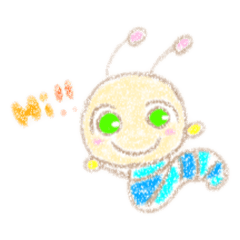 [LINEスタンプ] あおむし＆か