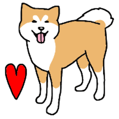 [LINEスタンプ] 犬種別秋田犬(英語Ver)