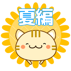 [LINEスタンプ] 使いやすい コトラ猫 夏 (暑中見舞い等も)