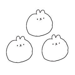 [LINEスタンプ] ふわふわゆるいうさぎ