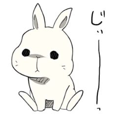 [LINEスタンプ] ふらっとウサギ☆しらたま☆