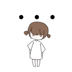 [LINEスタンプ] 二つ結びちゃんのひらがなスタンプ