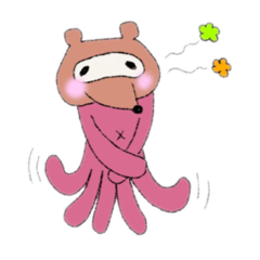 [LINEスタンプ] たぬき？のタコぽん①修正版