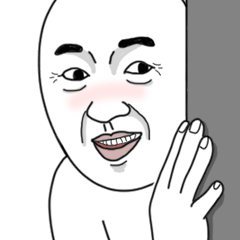 [LINEスタンプ] 表情で話す男性。