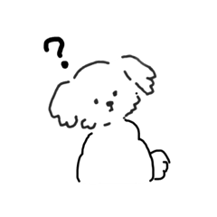 [LINEスタンプ] しろいいぬの全身スタンプ