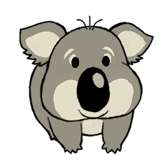 [LINEスタンプ] かわいい動物の家：コアラ