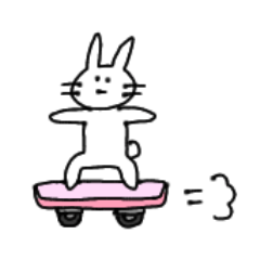 [LINEスタンプ] さらにたのしいウサギ
