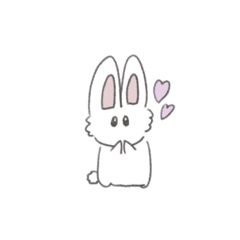 [LINEスタンプ] もふもふうさぎのスタンプ