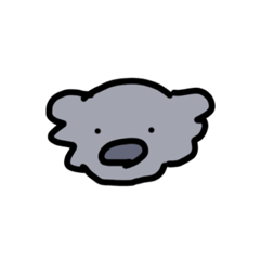 [LINEスタンプ] コアラと白いひととミュゲ眉毛と