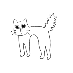 [LINEスタンプ] シュールで使いにくいねこのような何か。