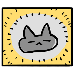 [LINEスタンプ] しゃべる灰色ねこ