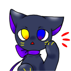 [LINEスタンプ] 無言で応える黒猫ぬいぐるみ