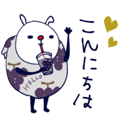 [LINEスタンプ] いろいろまとううさぎ♡食欲旺盛