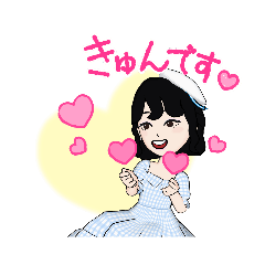 [LINEスタンプ] アイドル風女子