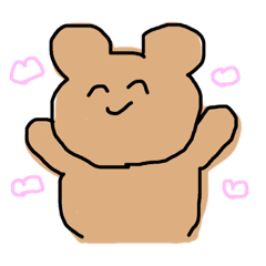 [LINEスタンプ] くまとうさぎとだれ